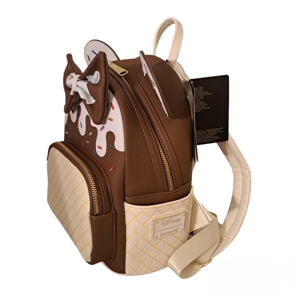 Loungefly Disney Minnie Mouse Chocolate Sundae Backpack - Picture 2 of 7